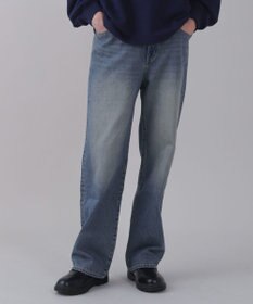 WEGO 【ユニセックス着用ITEM/ウエスト調整可】ストレートデニムパンツ