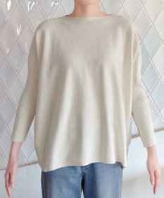 Tiaclasse 前後2wayバイカラーニットプルオーバー