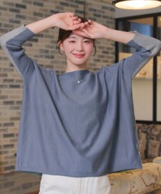 Tiaclasse 前後2wayバイカラーニットプルオーバー