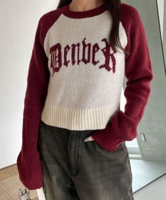 WEGO フラッフィーグラフィックちびニット