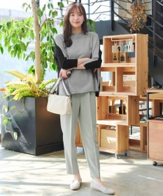 Tiaclasse 前後2wayバイカラーニットプルオーバー