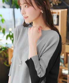 Tiaclasse 前後2wayバイカラーニットプルオーバー
