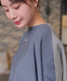 Tiaclasse 前後2wayバイカラーニットプルオーバー