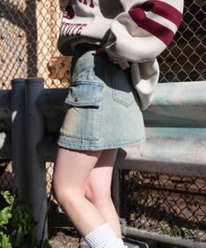 WEGO ヴィンテージウォッシュカーゴミニスカート