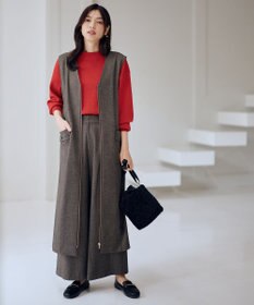 ANY L 【ウエストゴム】ライトツイードパンツ