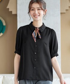 Tiaclasse L 【新色追加】パフスリーブシャツブラウス