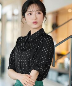 Tiaclasse 【新色追加】パフスリーブシャツブラウス