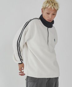 WEGO フリース　ワンポイントハーフZIPプルオーバー