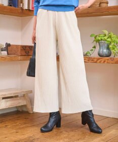 WEGO 【WEB限定/2025年秋冬新作/裾カットOK！自分サイズに調整可能/ウエストゴム/しわになりにくい/】カットプリーツパンツ