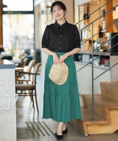 Tiaclasse 【新色追加】パフスリーブシャツブラウス