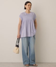 AMERICAN HOLIC シャーリング半袖フレアプルオーバー