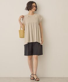 AMERICAN HOLIC シャーリング半袖フレアプルオーバー