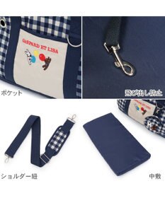 PET PARADISE リサとガスパール ギンガムキャリーバッグ  《紺》S 超小型犬 約1.5～4㎏