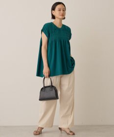 AMERICAN HOLIC シャーリング半袖フレアプルオーバー