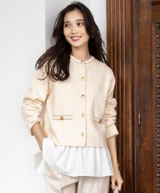 ANY SIS CICA加工 ニット ジャケット アイボリー