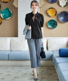 Tiaclasse L 【新色追加】パフスリーブシャツブラウス