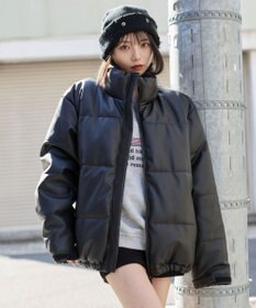 WEGO 【ユニセックス着用ITEM】PUパファーブルゾン