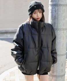 WEGO 【ユニセックス着用ITEM】PUパファーブルゾン