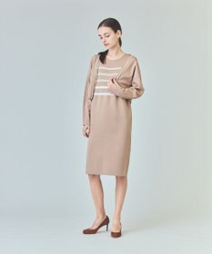 GRACE CONTINENTAL ボーダーパールワンピース