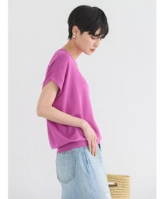 AMERICAN HOLIC 接触冷感フレンチスリーブニットプルオーバー