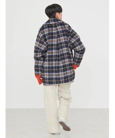 AMERICAN HOLIC チェックコクーンミディコート