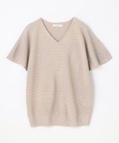 ANY 【洗濯機可/UVケア/アンチピリング】アクリルガーター バタフライスリーブニット