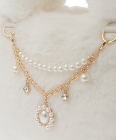 Maison de FLEUR チャーム付きファー2Wayボストンバッグ