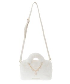 Maison de FLEUR チャーム付きファー2Wayボストンバッグ