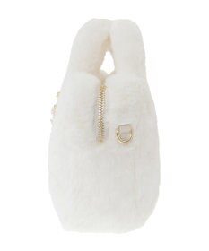 Maison de FLEUR チャーム付きファー2Wayボストンバッグ