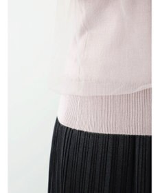 Green Parks ・swing by チュールレイヤーノースリーブニット