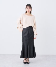 earth music&ecology フェイクレザーマーメイドスカート