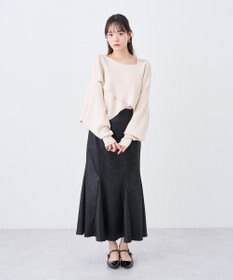 earth music&ecology フェイクレザーマーメイドスカート