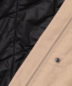 ICB L 【配色襟取り外し可能】ライトモールスキン キルトライナー付きバーンジャケット