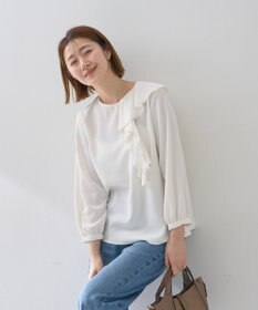 YECCA VECCA アシメラッフルブラウス