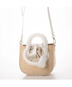 UNBILLION cachecache ポリプロピレンヒート×ビニール丸型2wayトートバッグ