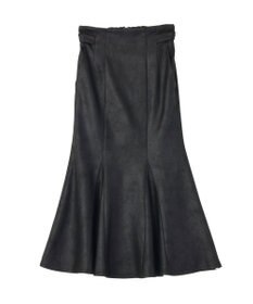 earth music&ecology フェイクレザーマーメイドスカート