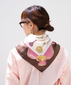 Marca 【伝統横濱スカーフ】香水瓶   大判 シルクツイル スカーフ