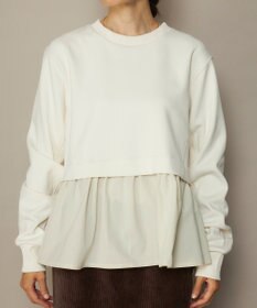 OP／FILA 【ocean pacific】らくティブ/異素材ミックスダンボールプルオーバー