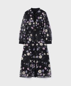 GRACE CONTINENTAL マルチ刺繍フレアワンピース