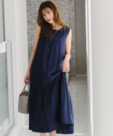 Tiaclasse 【洗える】ピンタックロングワンピース