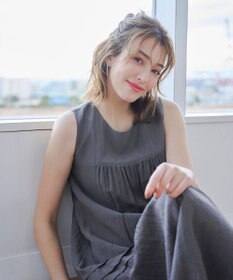 Tiaclasse 【洗える】ピンタックロングワンピース