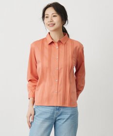 J.PRESS LADIES コンパクトトリコット シャツライク カットソー オレンジ系
