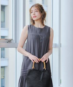 Tiaclasse 【洗える】ピンタックロングワンピース