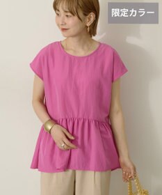 AMERICAN HOLIC ペプラムノースリーブブラウス【WEB限定カラー有り】