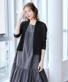 Tiaclasse 【洗える】ピンタックロングワンピース