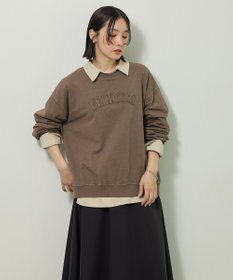 Green Parks ピグメントロゴ刺繍裏毛プルオーバー