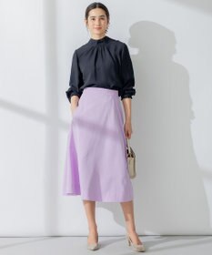 組曲 【セットアップ対応・前後着用可】ニュアンスシフォン ブラウス