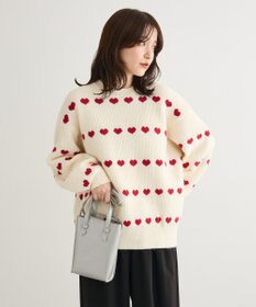 Green Parks ・ｓｗｉｎｇ　ｂｙ　ハートジャカードクルーニット