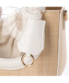 UNBILLION cachecache ポリプロピレンヒート×ビニール丸型2wayトートバッグ