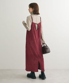 Green Parks ベロアプリーツキャミワンピース